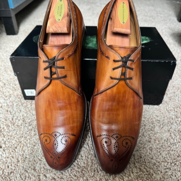 MAGNANNI  “CORDERO” MEDALLION-TOE OXFORD LACE-UPS W/BRAIDED DETAIL main image 6